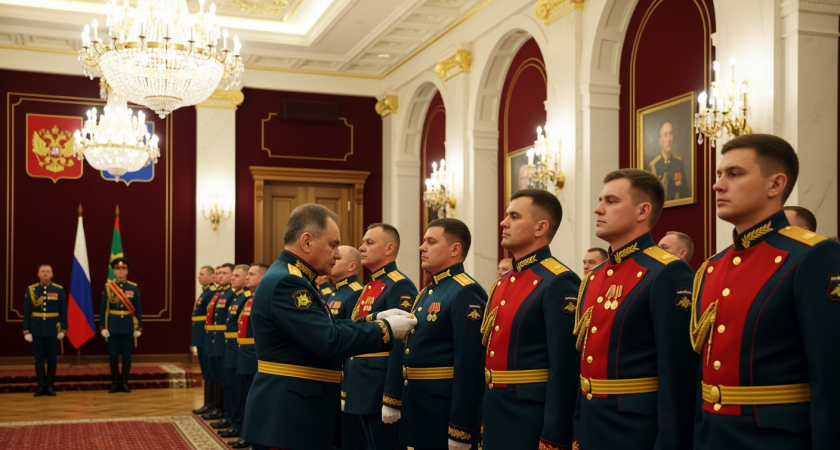 Белоусов наградил героев спецоперации высшими государственными наградами в Центре управления обороной