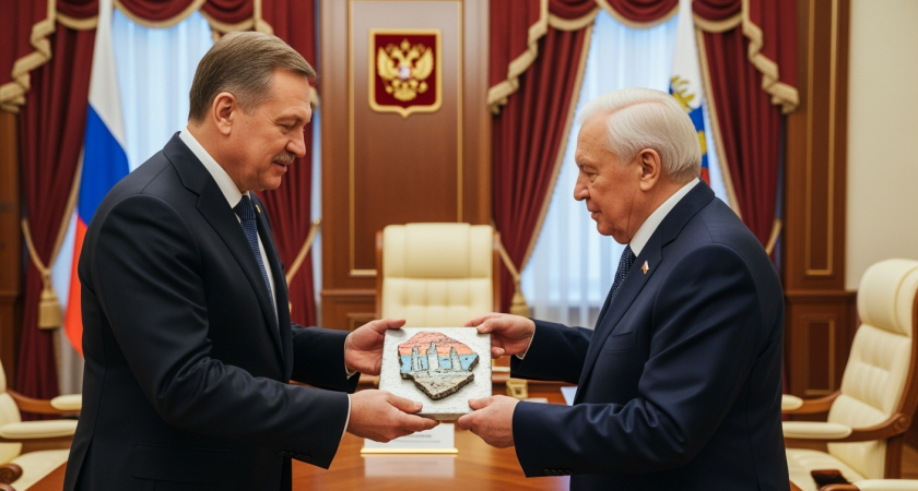 Белгородская художница рисует на осколках С-400: Путин получил картину с фронта