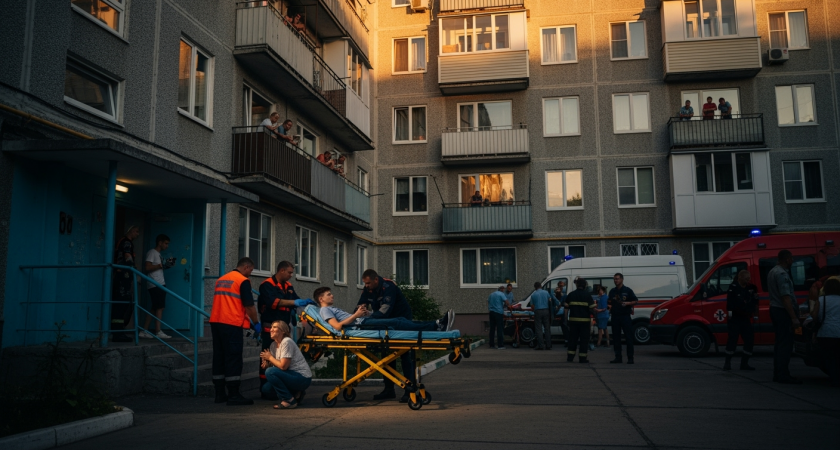 17-летний подросток сорвался с 5 этажа, спускаясь по веревке после ссоры с матерью из-за телефона