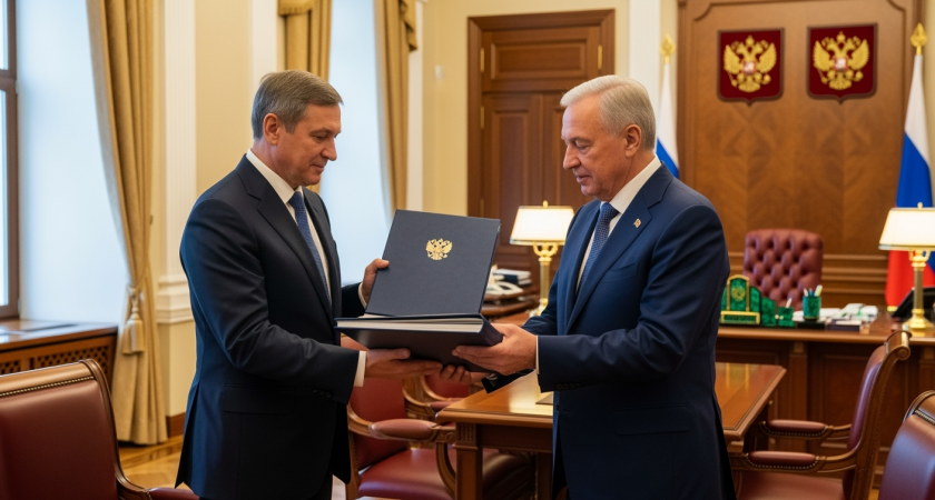 Лихачев подарил Путину альбом с цитатой "Медведь тайги своей никому не отдаст"