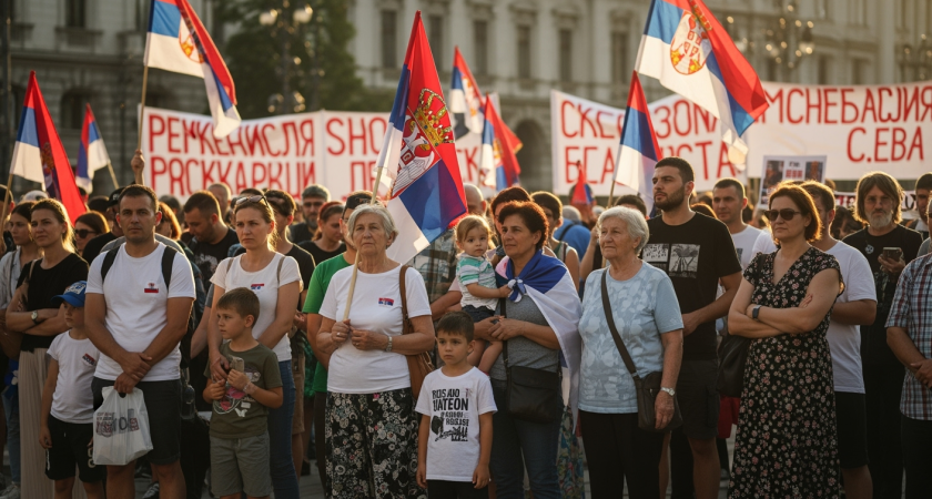 75 городов Сербии вышли на митинги против студенческих блокировок, но Белград и Нови-Сад промолчали