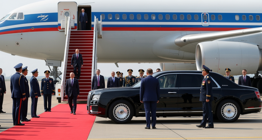 Путин на российском Aurus прибыл в Китай на четыре дня переговоров с Си Цзиньпином