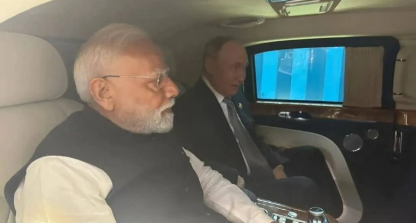 Путин прокатил Моди на Aurus с китайскими номерами после саммита ШОС