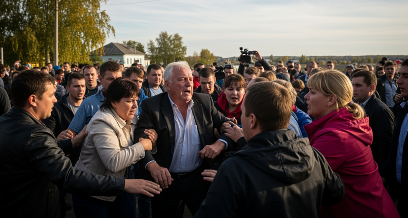 Лидера чешской оппозиции ударили костылем по голове на предвыборном митинге