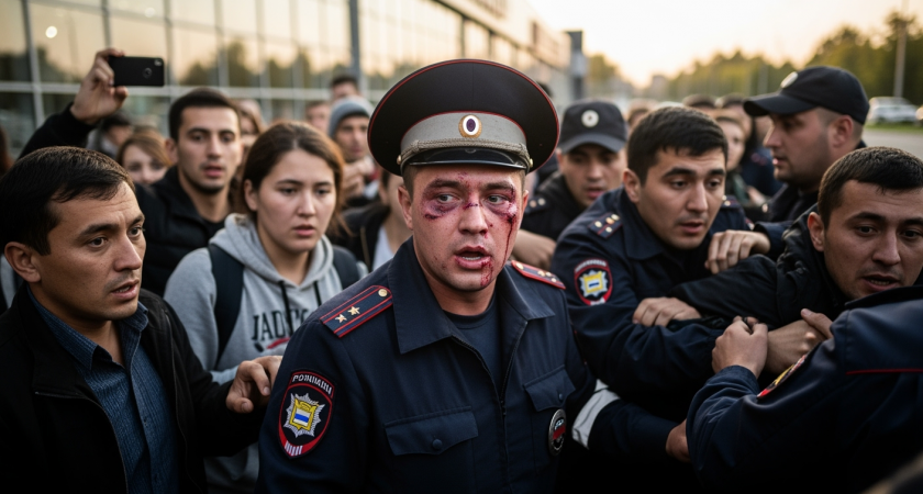 Полицейский, приехавший за тортом на 1 сентября, пострадал от пьяных мигрантов в Щелково