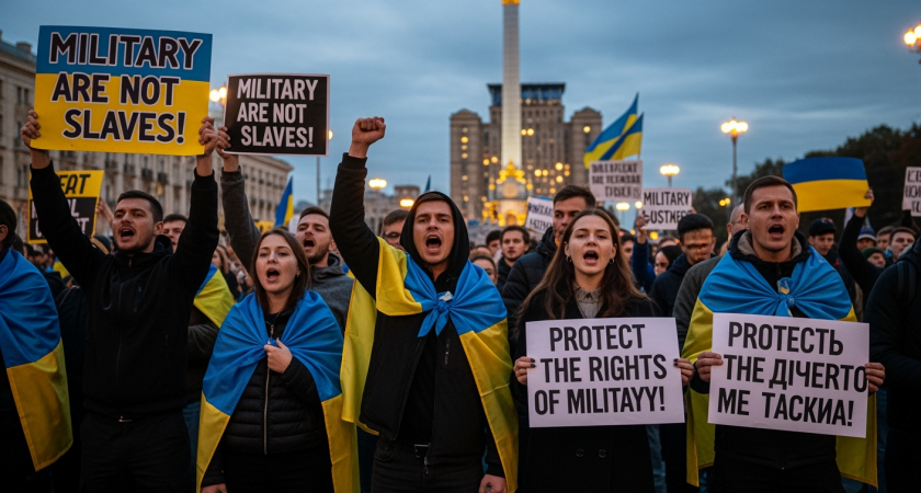 "Военные не рабы!" - тысячи киевлян вышли на Майдан против ограничения прав солдат