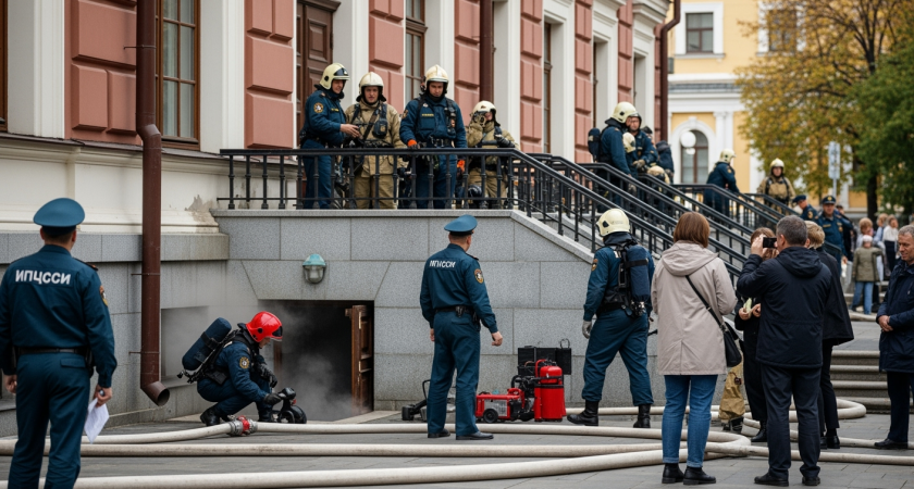 Пожар в Третьяковской галерее: МЧС эвакуировало 11 человек из Инженерного корпуса