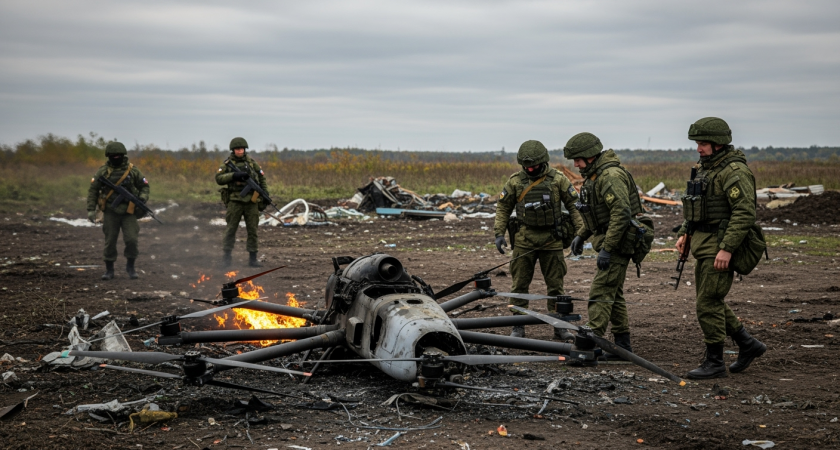 ВС России уничтожили украинский гексакоптер "Баба-Яга" точным ударом под Северском