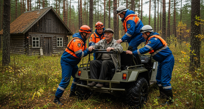 68-летний грибник выжил 16 дней в лесной избушке Ленобласти и отметил там день рождения