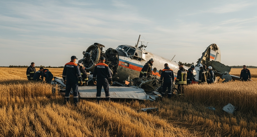 Самолет Ан-2 внезапно потерял управление и рухнул во время сельхозработ в Ростовской области