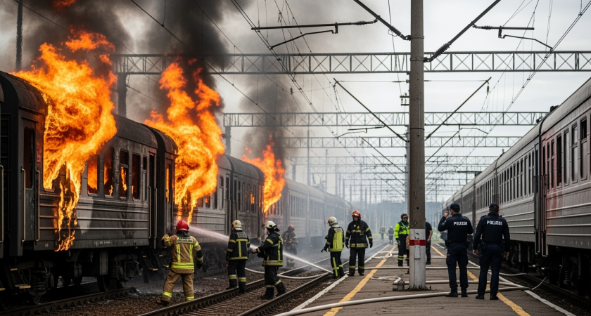 Взрыв 8 вагонов с американским газом в Вильнюсе: эвакуация в радиусе километра от россиян