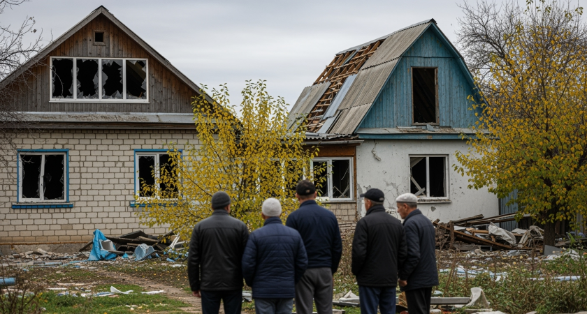 Обломки сбитых дронов ВСУ повредили частный дом в Волгограде: выбиты окна и крыша
