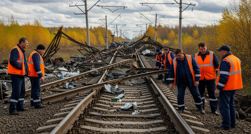 Взрыв на железной дороге в Орловской области: два человека погибли, идет поиск террористов