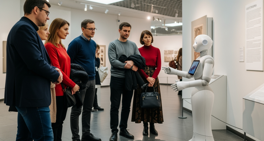 Петербургские ученые создали робота-экскурсовода, который работает круглосуточно и говорит на любом языке
