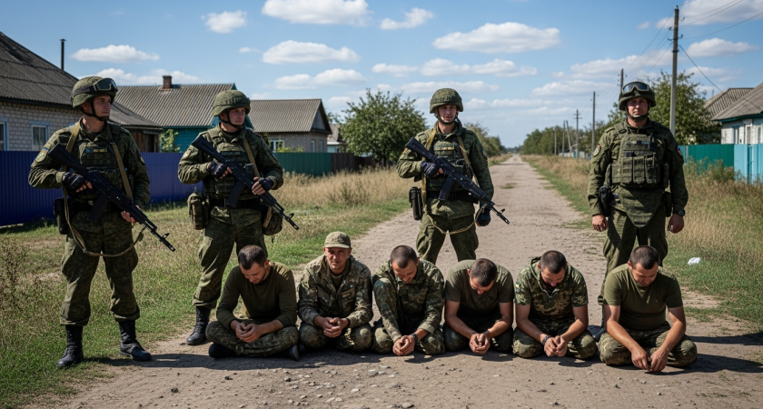 Шестеро военных ВСУ сдались в плен, приехав на российские позиции и приняв их за свои