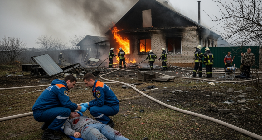 Атака БПЛА в Ростовской области: дом сгорел дотла, двое пострадавших с осколочными ранениями