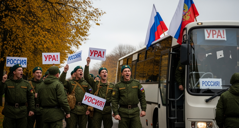 "Россия! Ура!" — 185 военных с флагами встретили освобождение из украинского плена