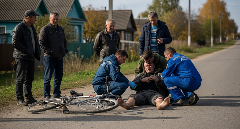 41-летний велосипедист получил осколочные ранения от украинского дрона в Курской области
