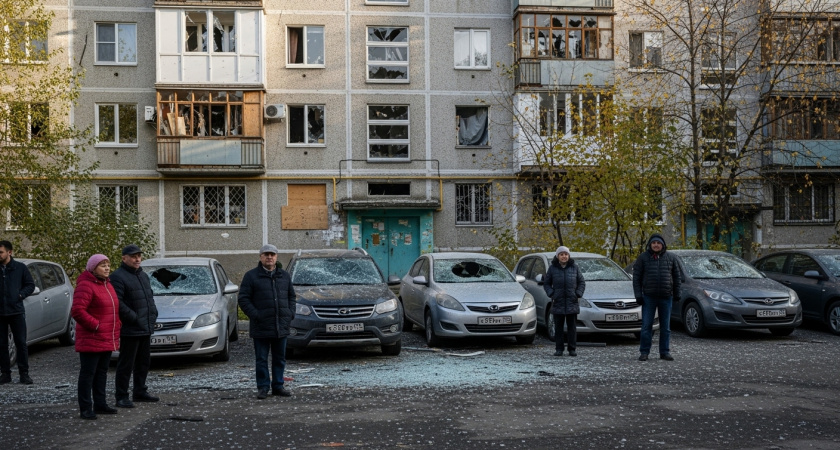 ПВО сбила дрон над Старым Осколом: обломки повредили 15 квартир и 20 автомобилей