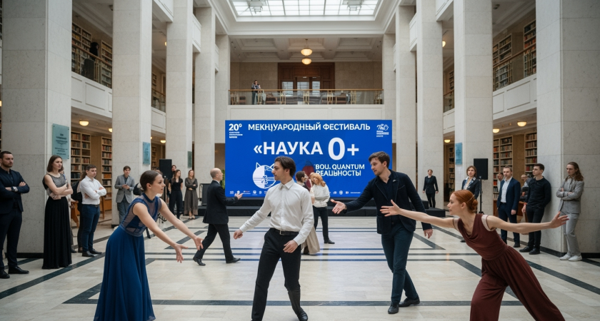 20-й фестиваль "Наука 0+" открылся иммерсивным "балетом кота Шредингера" с живой музыкой в МГУ