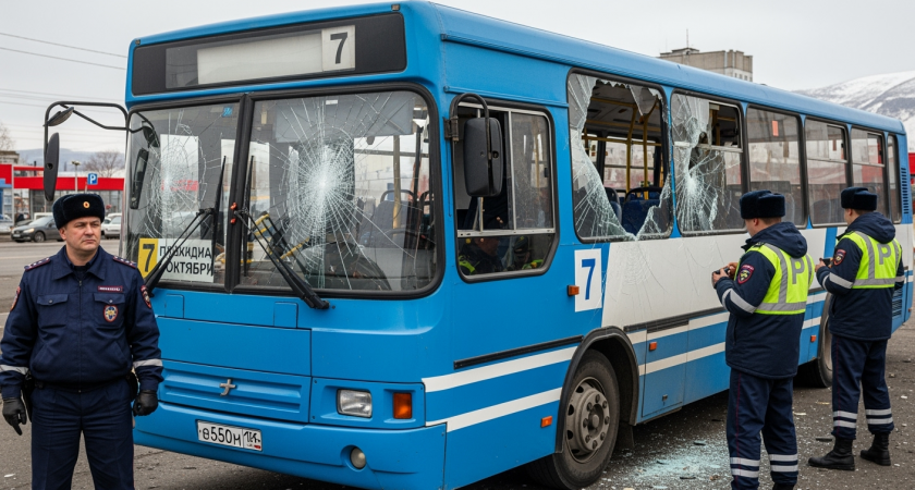 Неизвестные расстреляли автобус №7 с пассажирами из пневматики в Петропавловске-Камчатском