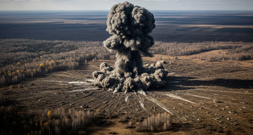 ФАБ-1500 накрыла позиции ВСУ у Красного Лимана: беспилотник снял момент удара