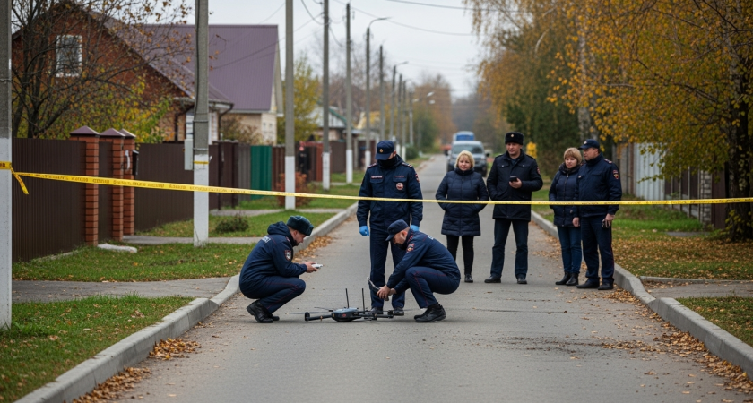 Беспилотник упал на улице Курчатова в Обнинске после ночной атаки 121 дрона