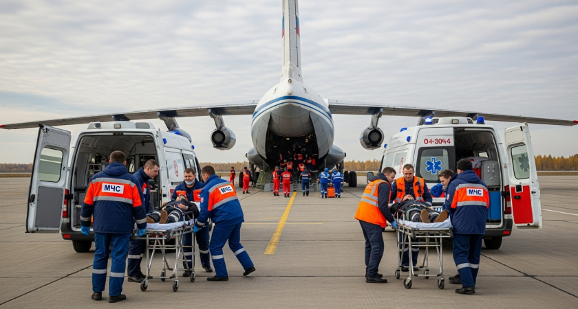 Пострадавших при взрыве в Копейске эвакуировали спецбортом Ил-76 в Нижний Новгород