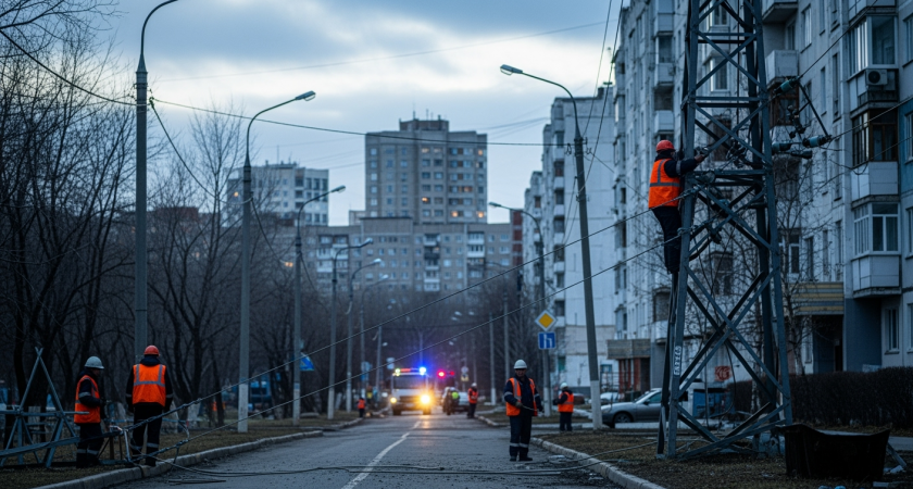 Упавший трос разделил энергосистему Сахалина: несколько районов остались без света