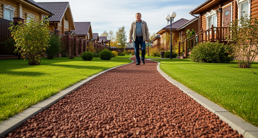 Забыл про старые покрышки — а зря: теперь у меня самые безопасные дорожки на всей даче