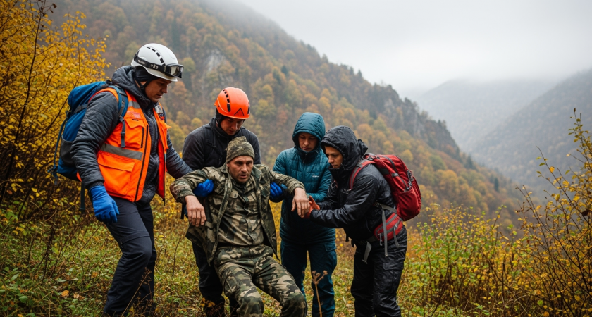 Три дня без воды в горах Чечни: охотник отстреливался от медведя с травмированным коленом