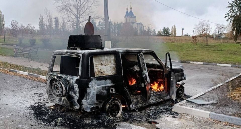 Дрон ВСУ преследовал авто главы Белгородского района: машина сгорела дотла