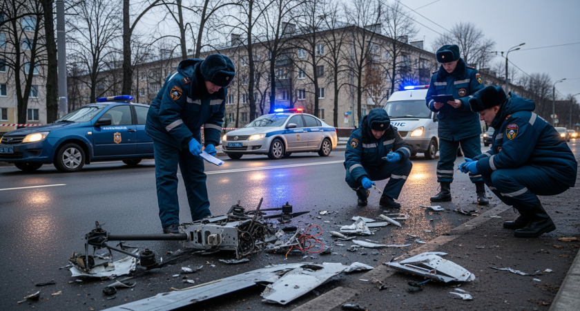 Четыре дрона атаковали Тулу: обломки упали у дома 56 на улице Кутузова