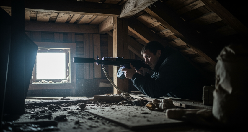 Самодельный автомат с глушителем и засада на чердаке: в Красноярске раскрыли преступление 2003 года