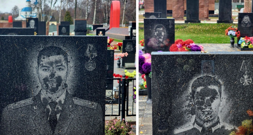 «Кошмар вместо памяти»: портреты героев СВО на 300 могилах в Ярославле исказились после дождей