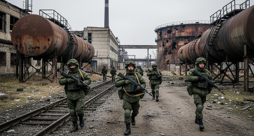 Штурмовики 1486-го полка взяли нефтебазу и две ж/д станции в Купянске