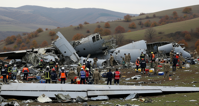 Военно-транспортный C-130 ВС Турции рухнул в Грузии: начаты поисково-спасательные работы
