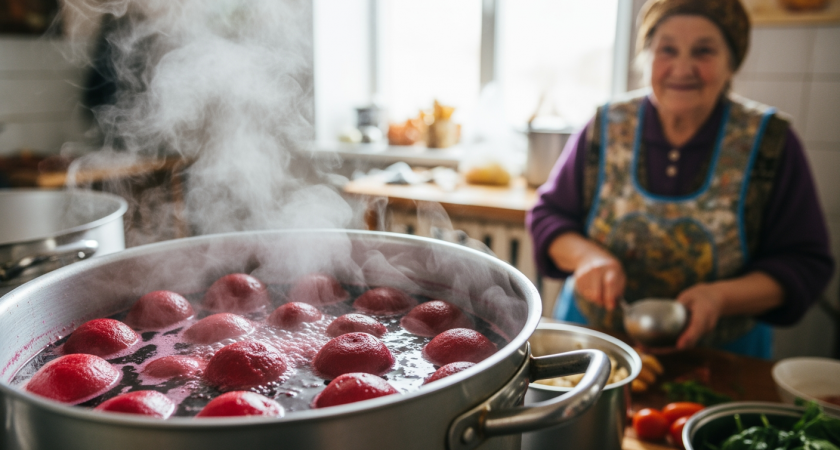 Готовлю свеклу за 7 минут: добавляю 1 ложку на литр воды — и овощ получается мягким, сладким, ярким. Секрет, который экономит час времени.