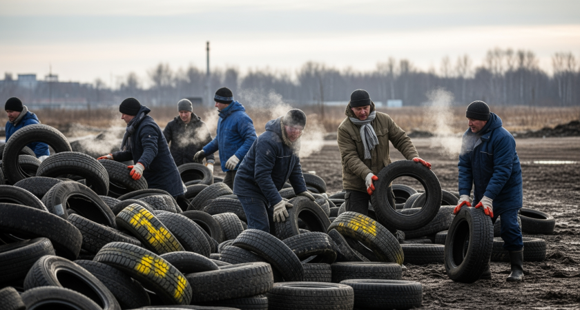 Старые шины больше не выбрасываю - нашёл способ делать на них деньги. Делюсь методом