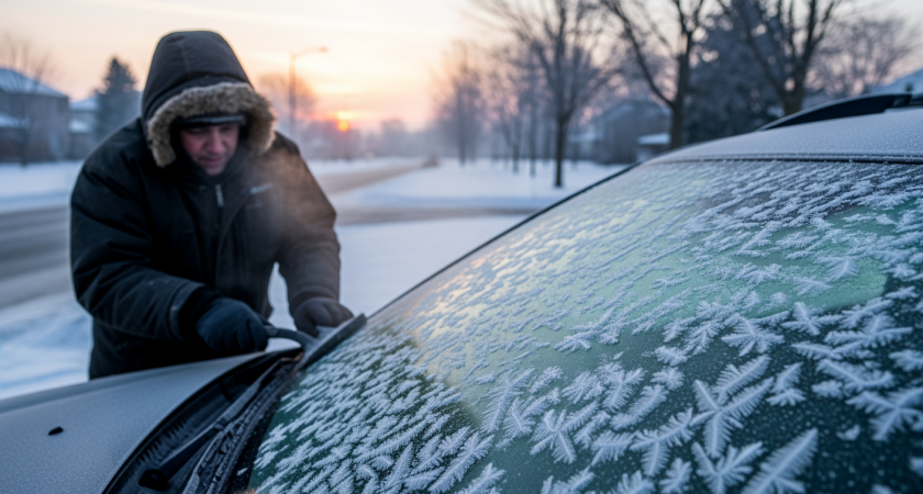 Как очистить лобовое стекло ото льда за 10 секунд без скребка? Дешевый способ, который знают только опытные водители.