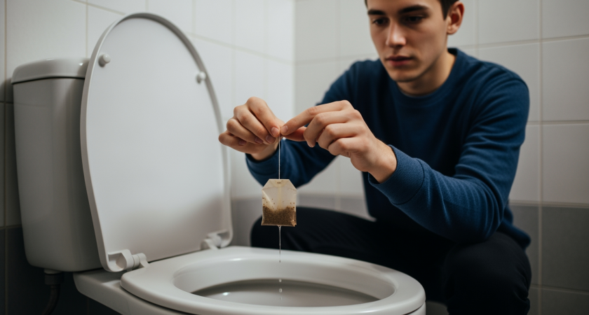 Каждое утро оставляю чайный пакетик в унитазе - хитрость, которой меня научила уборщица отеля