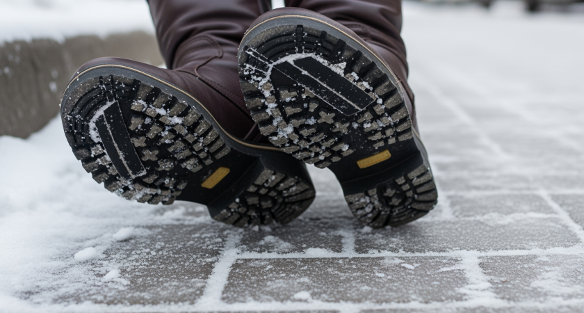 Жена перестала скользить на льду после того, как я доработал её ботинки за 5 минут - теперь она ходит уверенно всю зиму