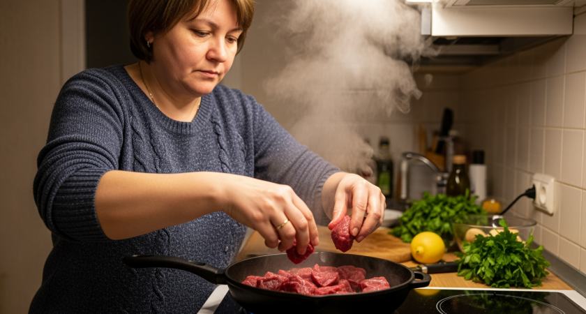 Не с этого начинают 90% хозяек - а зря. Первым на сковороду должен отправляться совсем другой ингредиент.