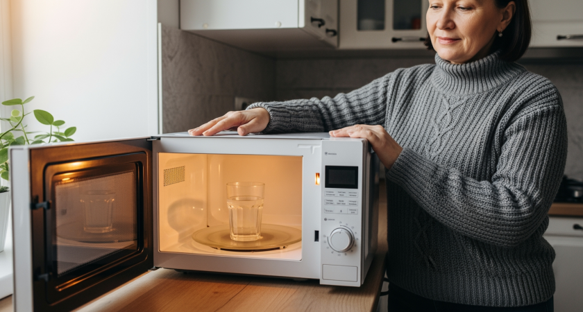 Почему опытные хозяйки всегда ставят стакан с водой в микроволновку при разогреве