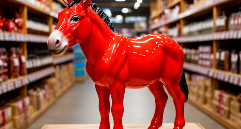 В Орехово-Зуеве вместо Красной лошади установили осла к Новому году