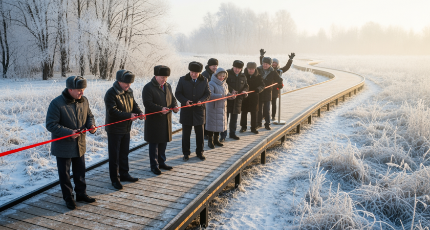 Забудь о плитке и бетоне: закрепил доски на трубах — и садовая дорожка соседей отдыхает.