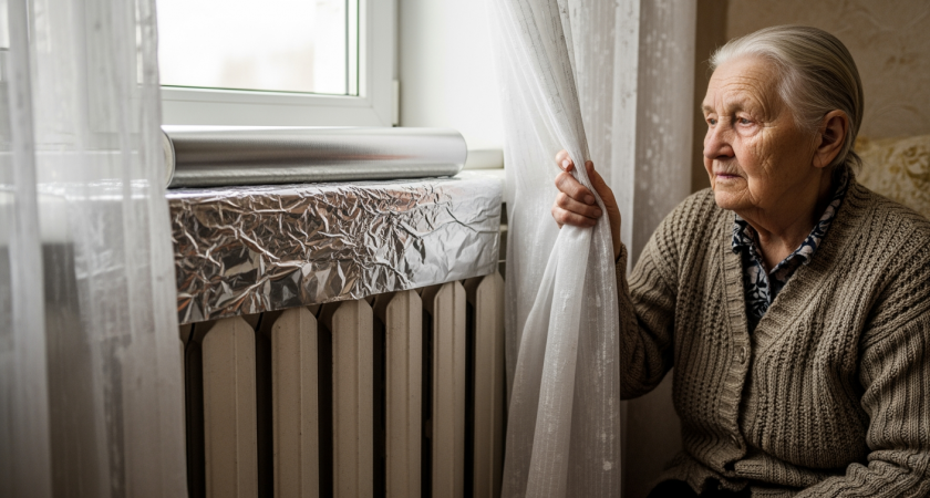 Один рулон фольги - и комната становится теплой за полчаса даже при сорокаградусном морозе