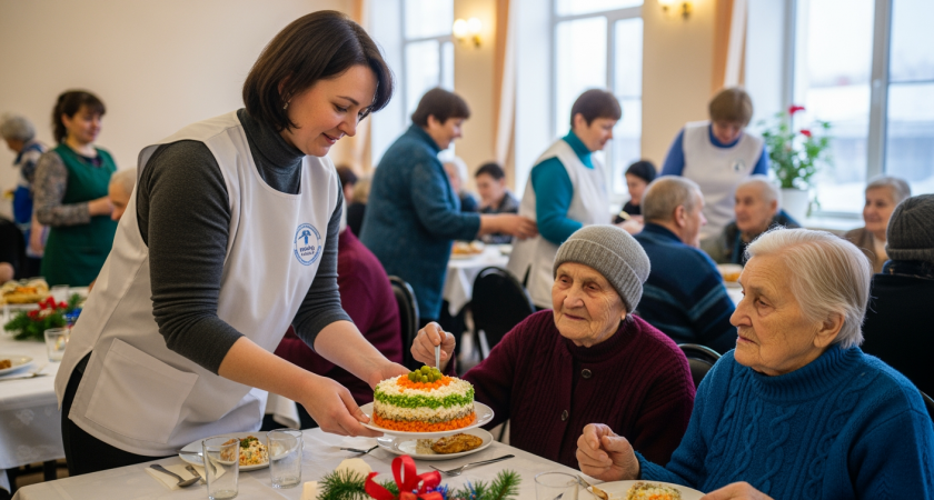 Праздничный салат в новом формате - теперь это рулет. Гости уверены, что я заказала в кафе