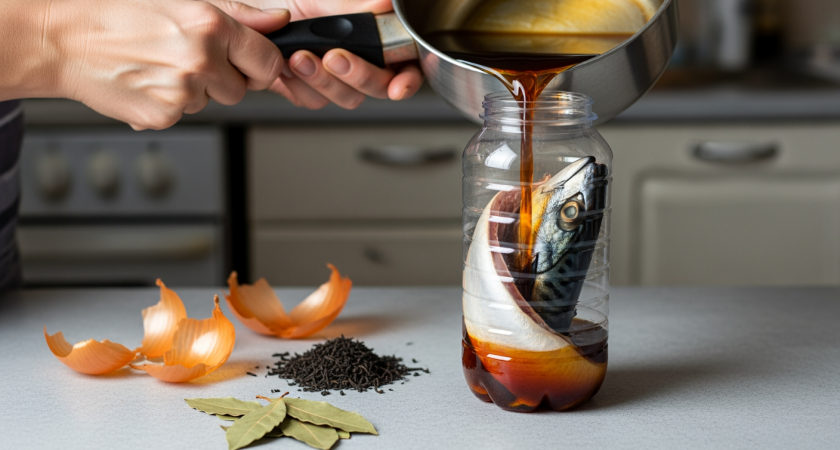 Селедка в стеклянной банке со вкусом копченой: помещаю рыбу целиком и заливаю домашним маринадом - никакой химии, одни натуральные компоненты