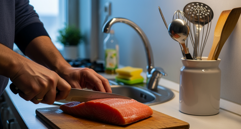 Магнит закупил норвежскую форель: когда положил на сковороду, заметил странную деталь в её структуре